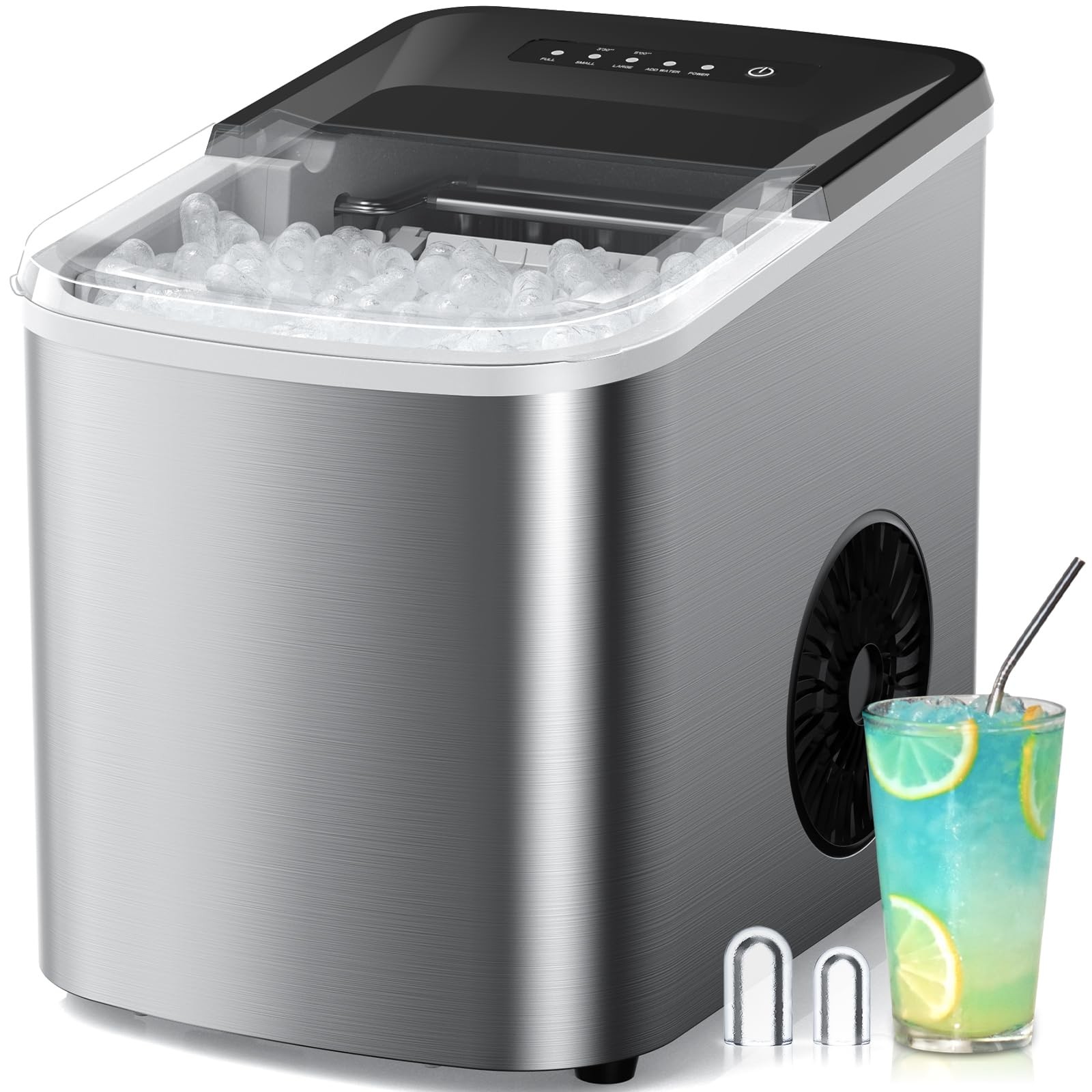 38lbs Per Day Countertop Ice Maker, 9 Ice Cubes in 3.5 Minutes, Self-Cleaning... gallery