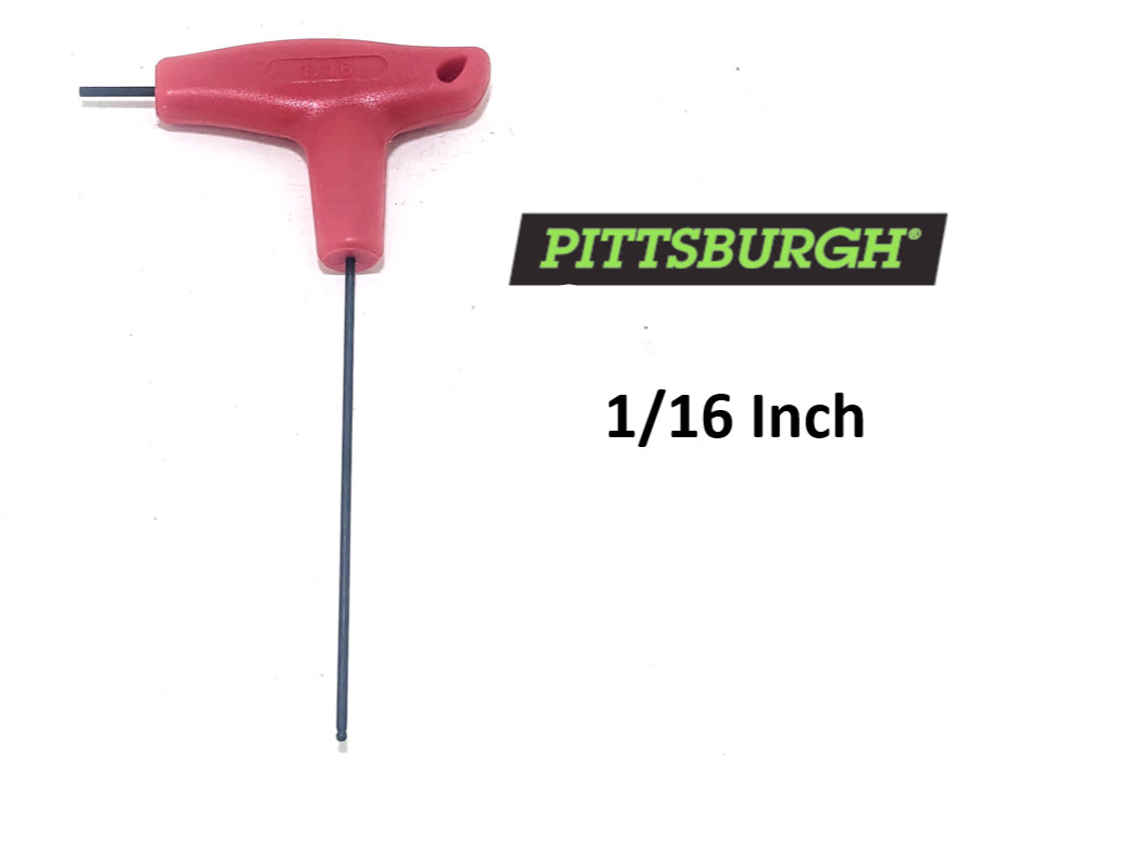 NEW PITTSBURGH T - HANDLE HEX KEY ALLEN SAE METRIC PICK SIZE SOLD INDIVIDUALLY gallery
