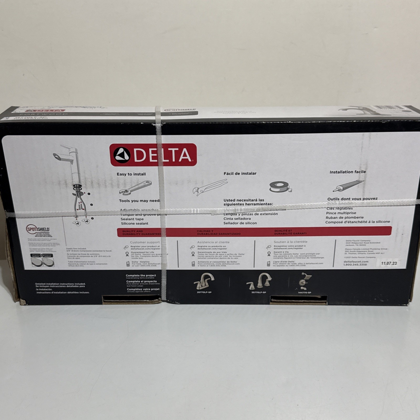 Delta Portwood Single Hole Single-Handle Bathroom Faucet Brushed Nickel Sealed gallery