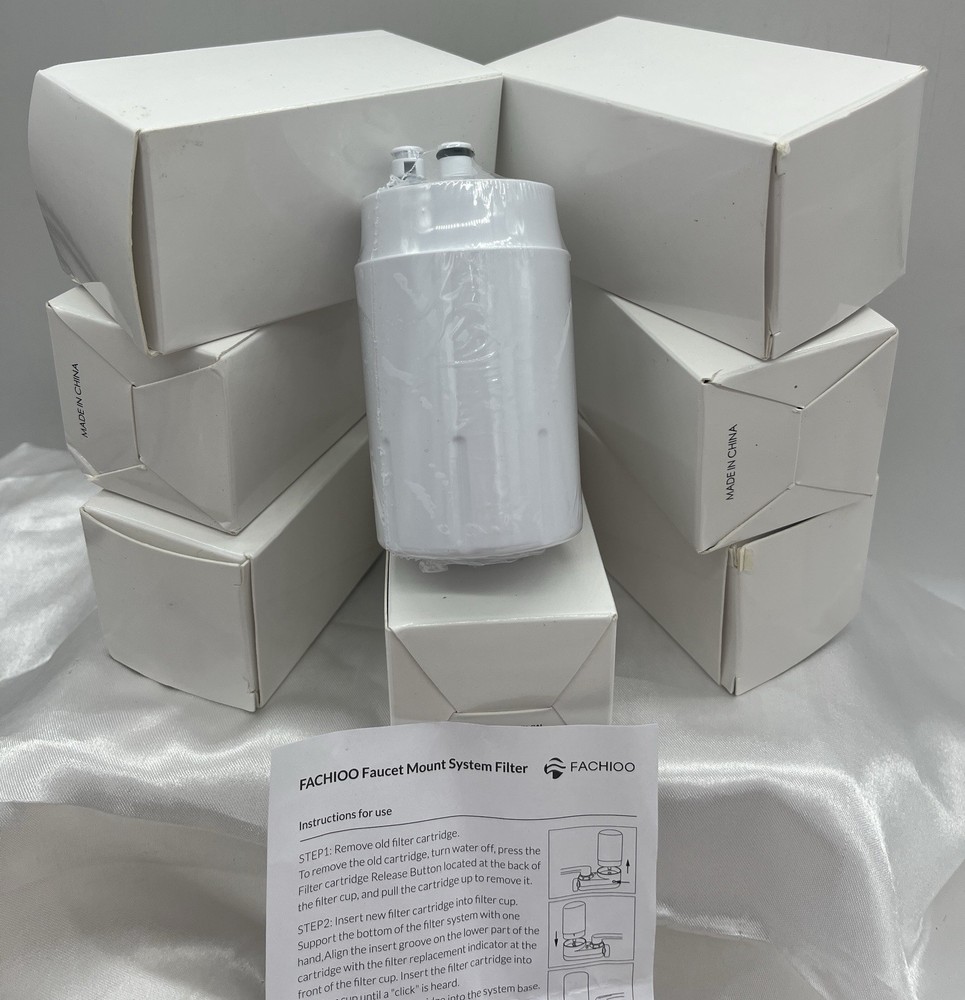 Faucet Mount System Replacement Filter Reduces Lead BPA Free White 8 Count Lot