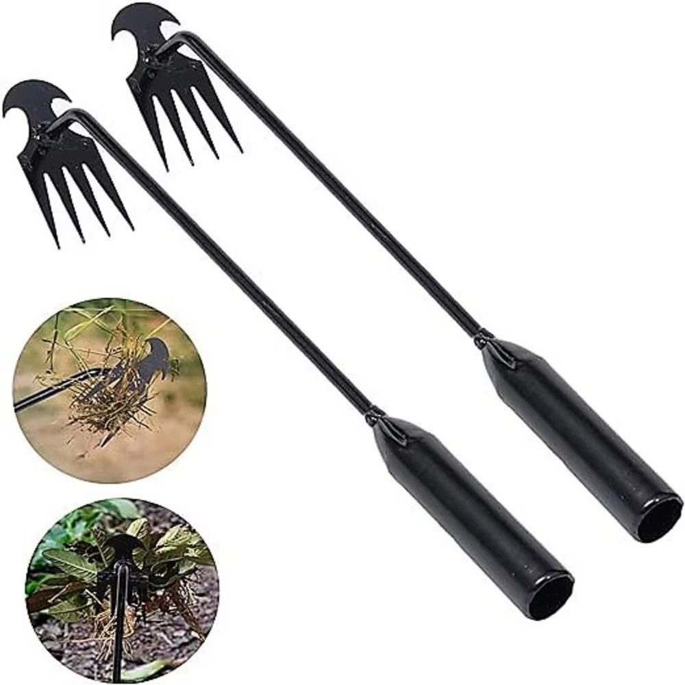 4-Teeth Weed Pulling Tool Portable Weed Puller Weeder Digger Rake Gardening Hoes gallery