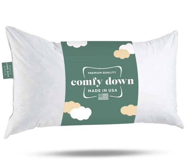 Comfy Down Throw Pillow Insert 14” X 24” Down & Feather Fill 100% Cotton Cover