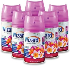 6 WIZARD AUTOMATIC SPRAY REFILLS – 5 oz – HAWAIIAN RETREAT