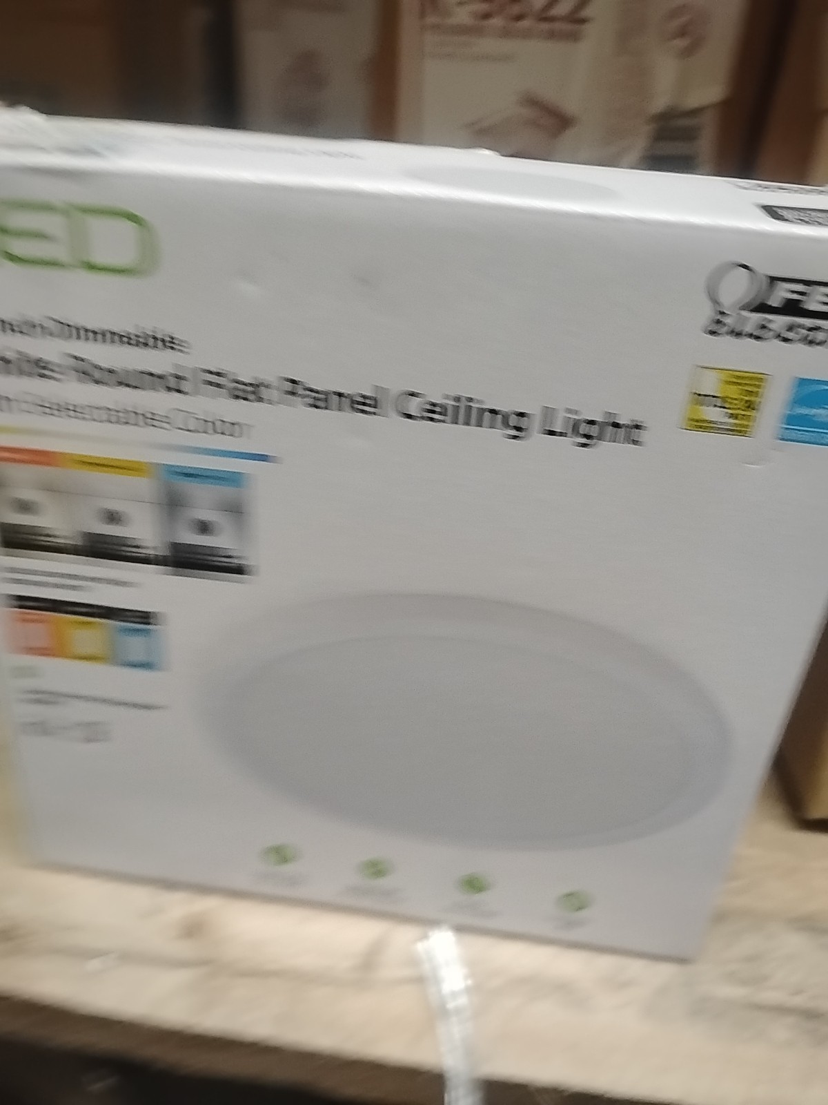 FEIT ELECTRIC 7.5” Dimmable White Round Flat Panel Ceiling Light Adjustable.New gallery