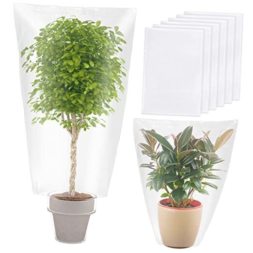 6 Pcs Winter Plant Covers Freeze Protection Small Plastic 27.6 x 43.3 Inch gallery