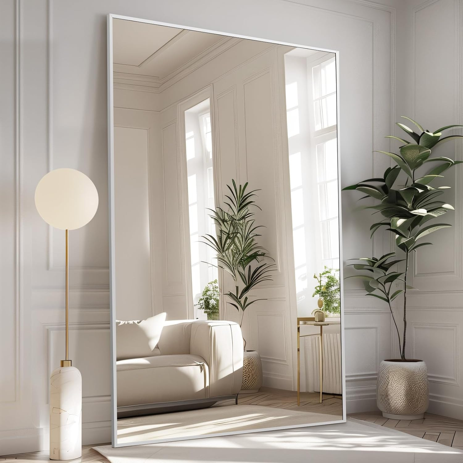 44"X72" Oversized Floor Mirror with Aluminum Frame for Bedroom & Living Room gallery