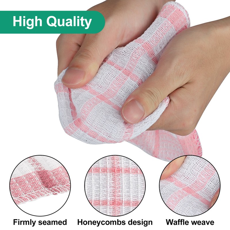 12 Pcs Kitchen Dish Cloths Cotton Super Cleaning Absorbency Towel Washing Rags gallery