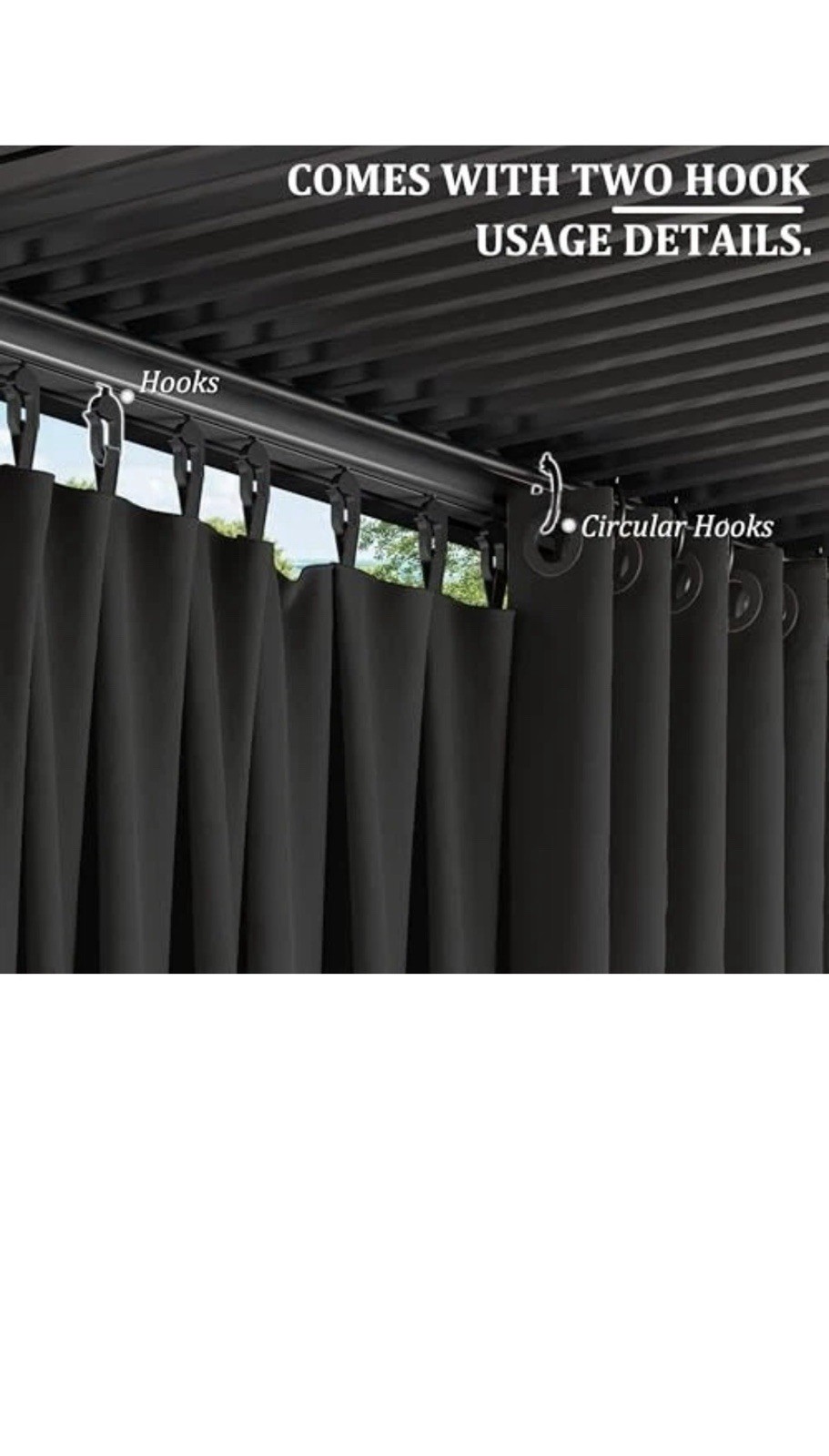 Gazebo Universal Replacement Privacy Curtain,10'×12' Gazebo Outdoor Waterproof gallery