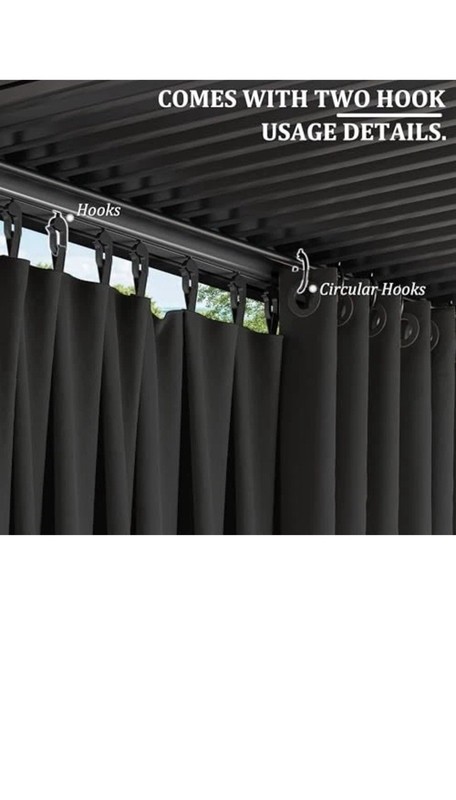 Gazebo Universal Replacement Privacy Curtain,10'×12' Gazebo Outdoor Waterproof gallery