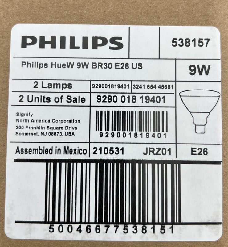 Philips Hue Smart LED Flood Light Bulb BR30 Bluetooth Zigbee Soft White 2 Pack gallery