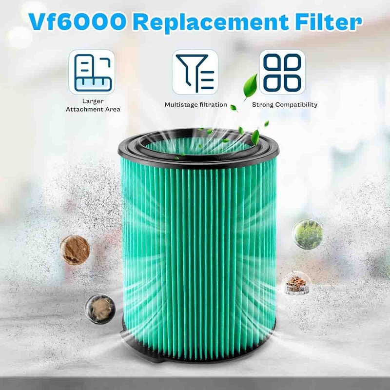 VF6000 Filter Replace For Ridgid Wet Dry Vac Vacuum 5-20 Gallon WD5500 WD0671 gallery