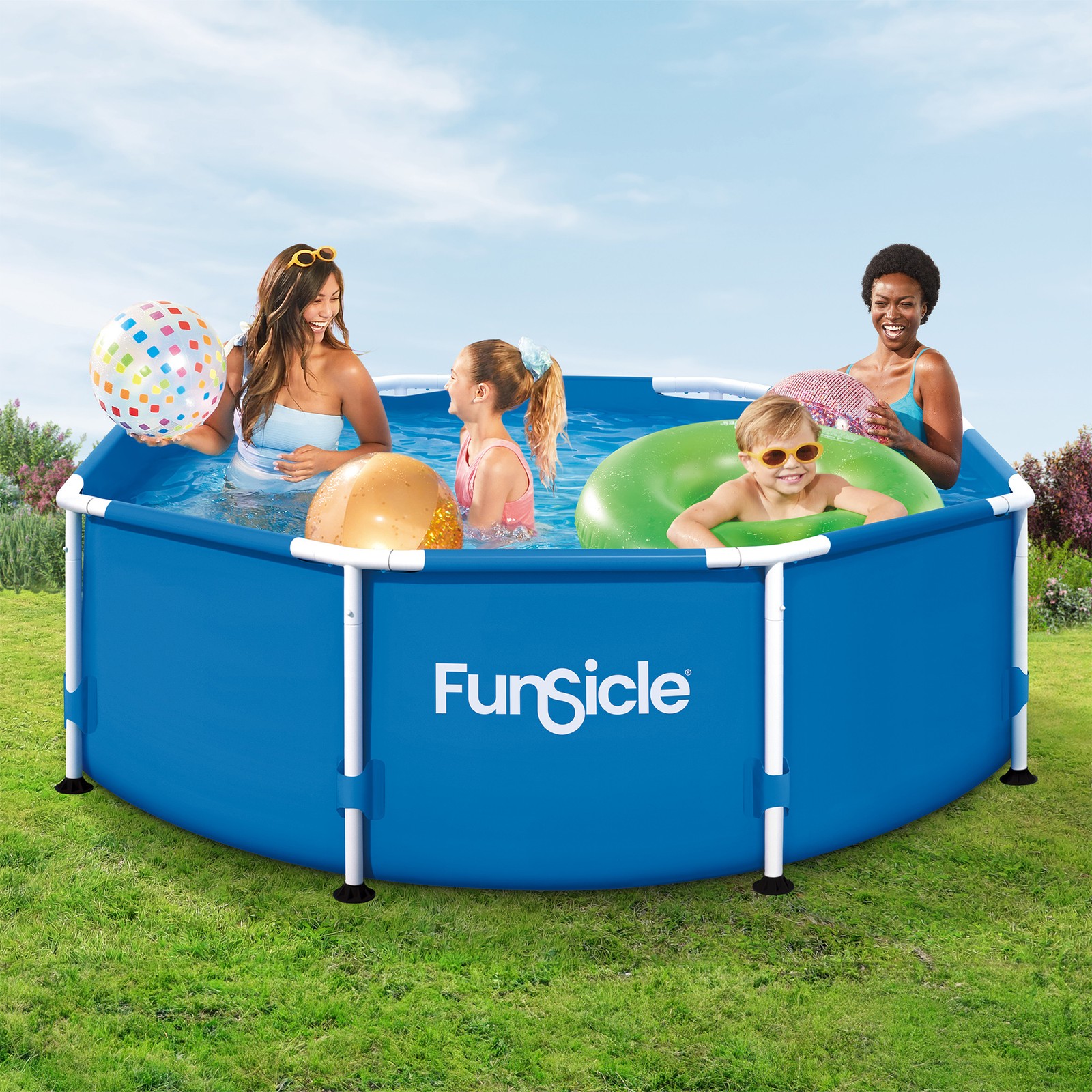 Funsicle 8' x 30" Outdoor Activity Round Frame Swimming Pool Set (Open Box) gallery