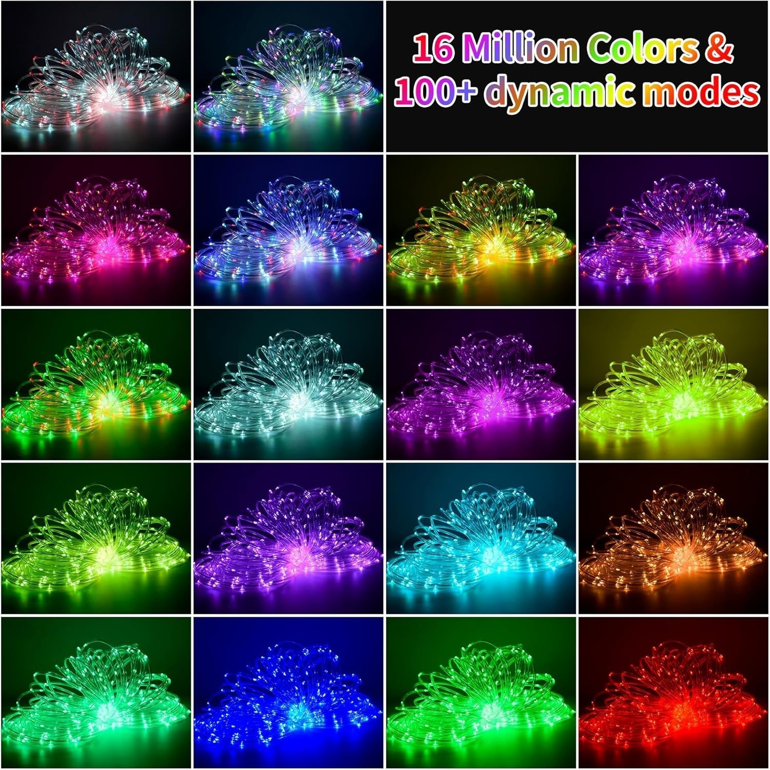 Novostella Smart LED Outdoor Rope Light, Music Sync RGB Strip Lights, gallery