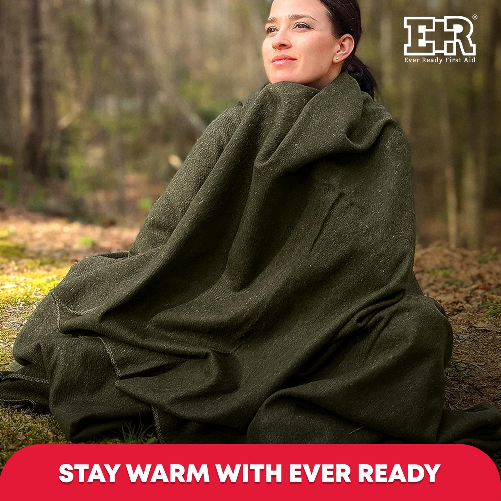 US Military Wool Blanket (80% Wool) Thick Washable 66" x 90" Heavy Wool Blanket gallery