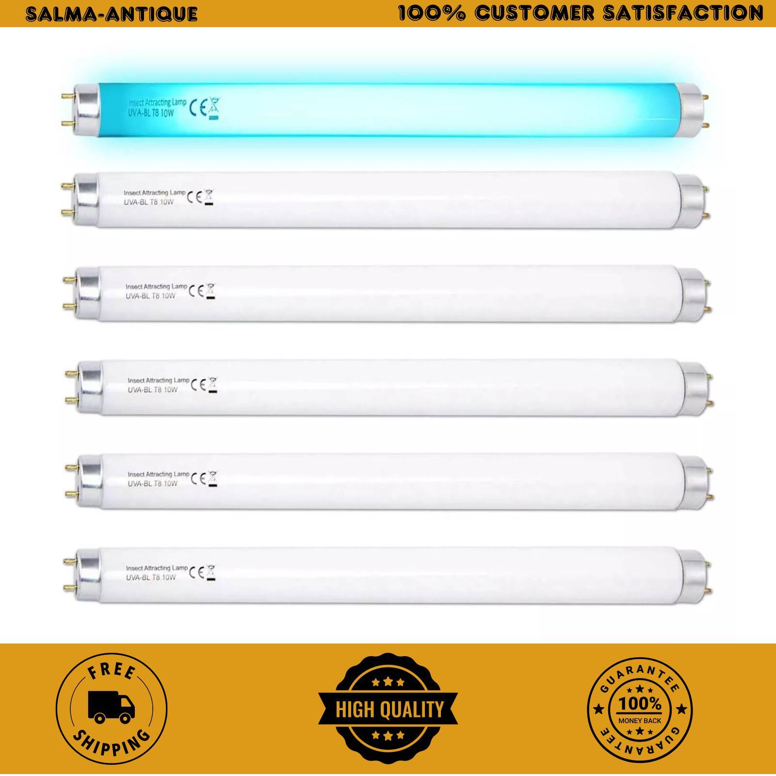 6 Pack T8F10W BL 10W Replacement Bulbs T8 10 Watts Fluorescent Tube for 20W 13 gallery