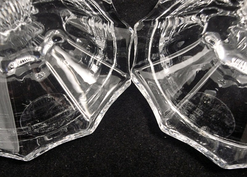 Clear Glass Dodecagon Column Candlesticks Taper Candle Holders 7" Elegant Decor gallery
