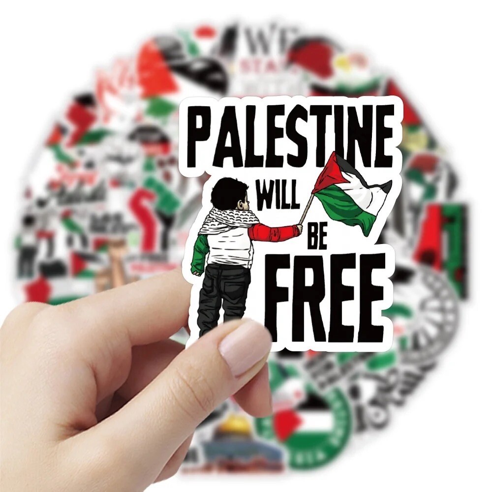 10 Random Free Palestine Stickers Stand with Gaza Decals Laptop Free Shipping gallery