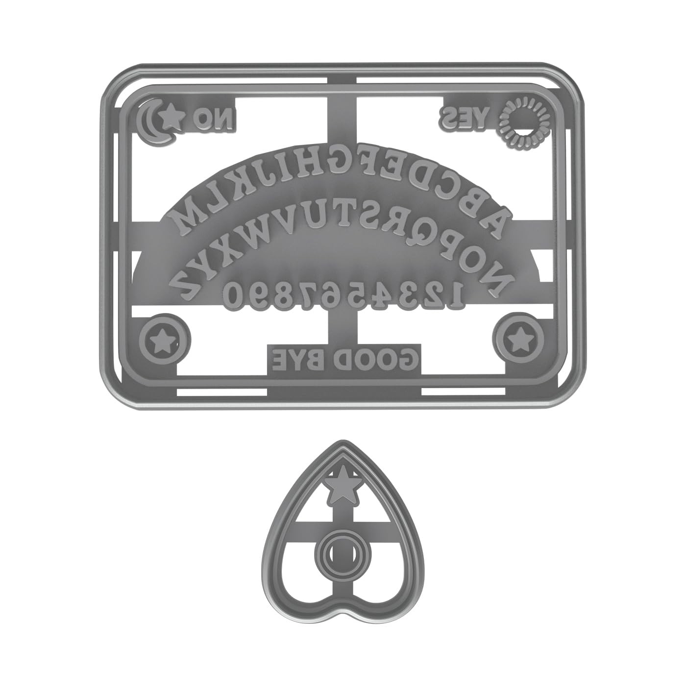 Large Size Oracle Spiritual Board & Planchette Set Cookie Cutter & Stamp Clay gallery