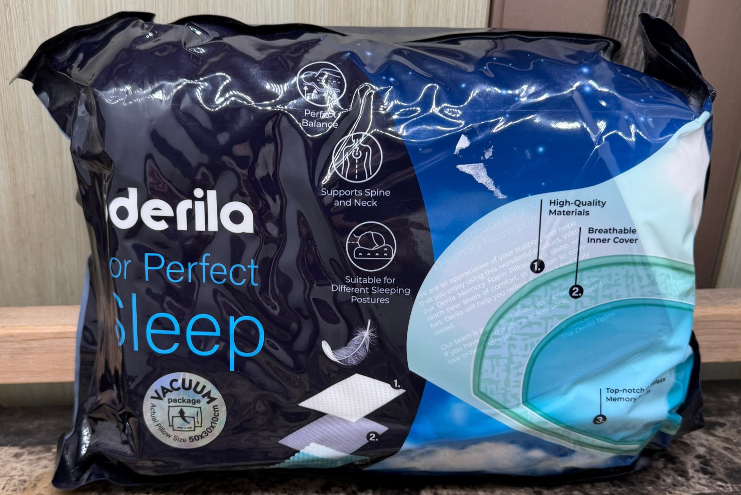 Derila For Perfect Sleep Ergonomic Memory Foam Pillow For Neck & Spine gallery