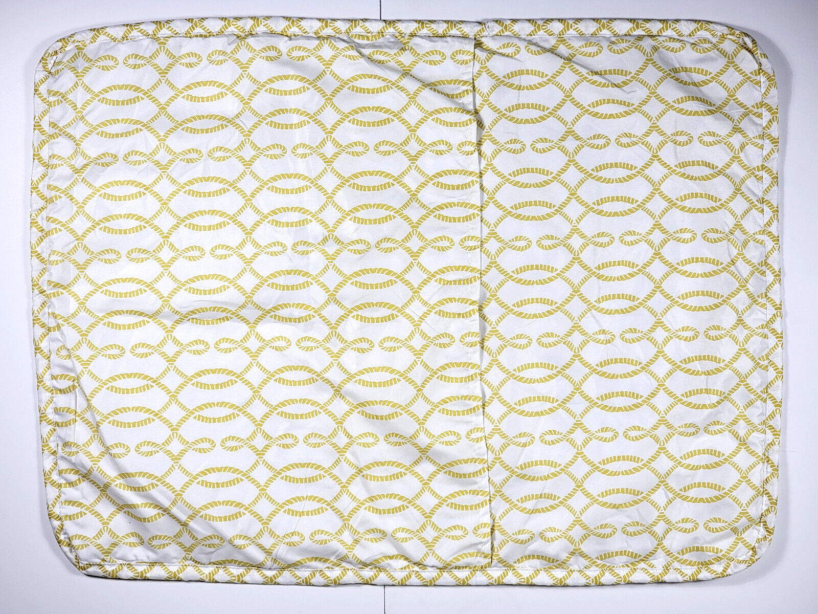 Retro Bohemian Mandala Pattern Standard Pillow Sham Mustard Yellow, Sage & Brown gallery