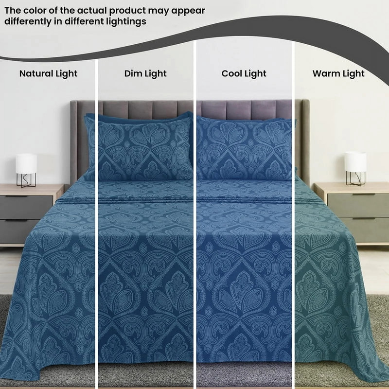 Lux Decor Collection Bed Sheets - 4 Piece Twin Sheets Set - 16 Inches Deep Pocke gallery