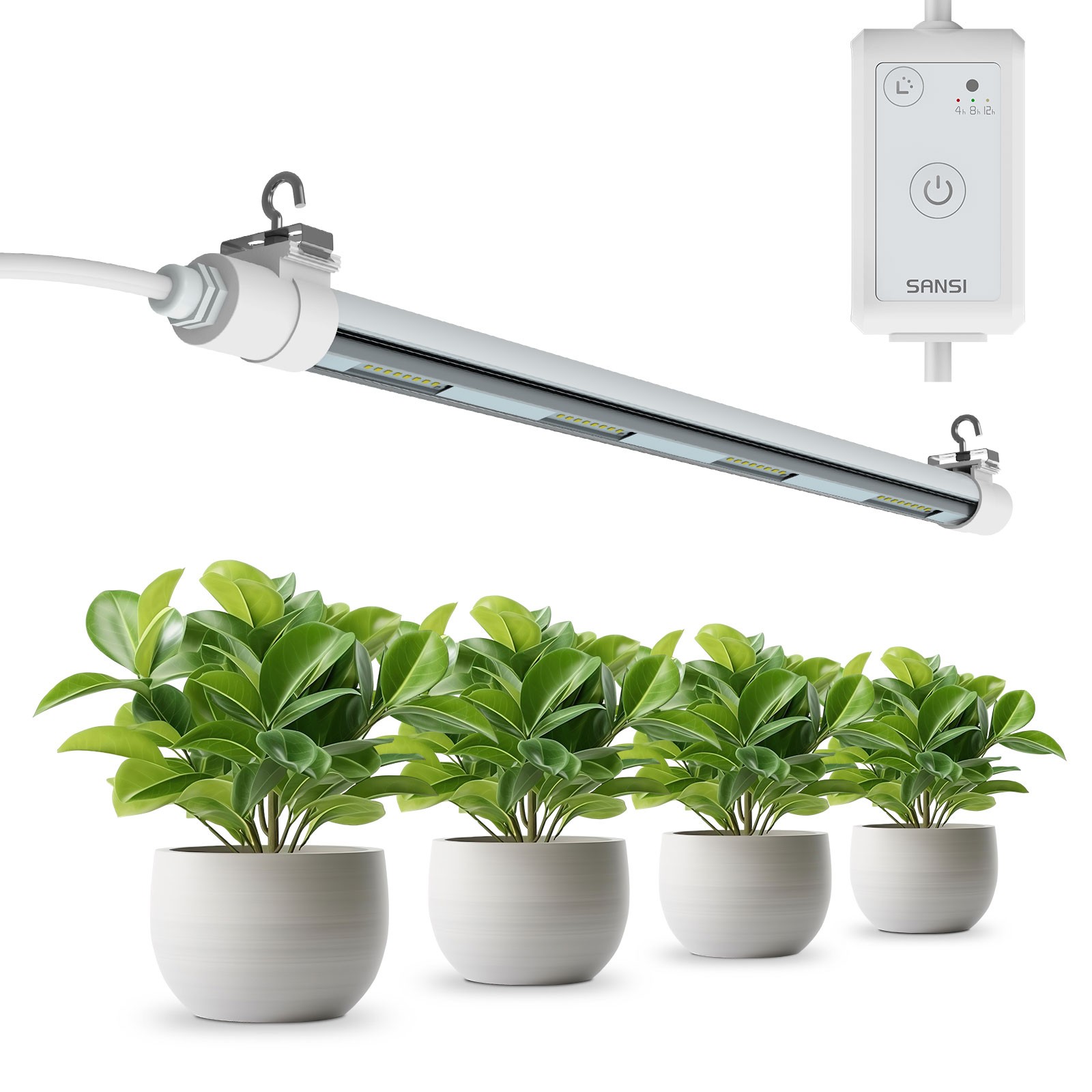 SANSI LED Grow Lights T8 Dimmable Full Spectrum 25W=195W Indoor Growing 2FT IP54 gallery