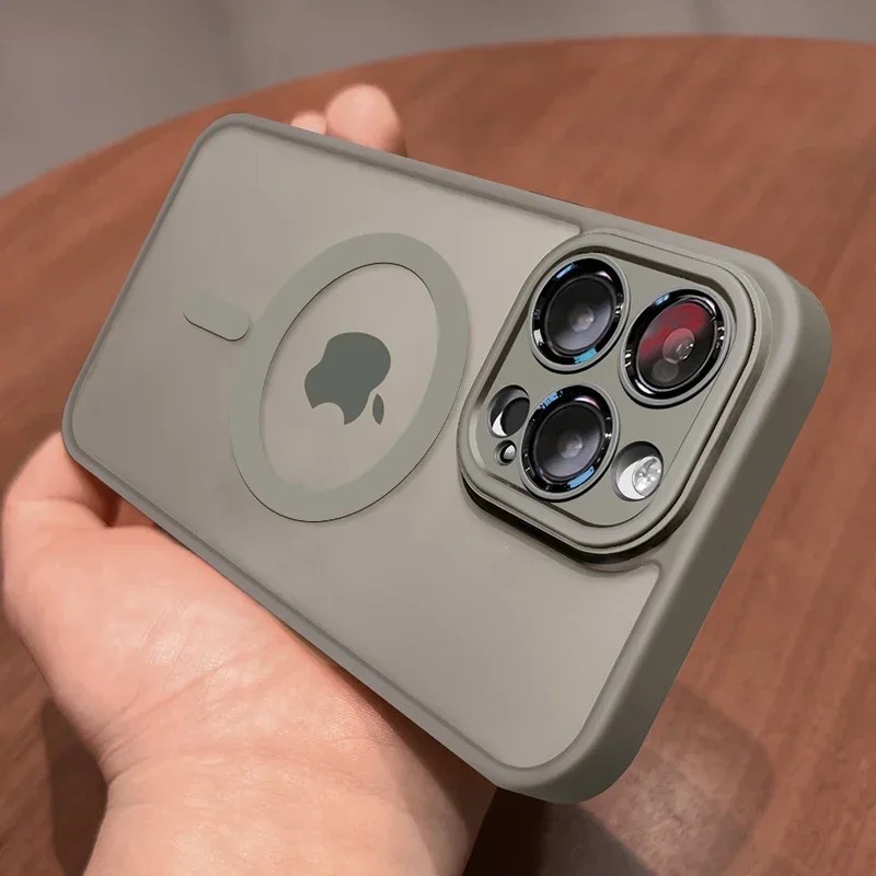 Shockproof Mag Safe Luxury Matte Translucent Armor Shockproof Case For iPhone gallery