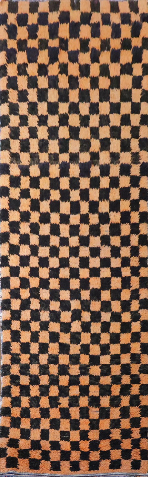 Vintage Moroccan Runner Rug 3x9 Ft Handmade Tribal Modern Wool Carpet gallery