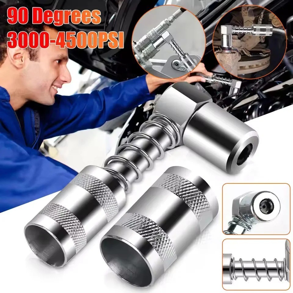 1 Set Grease Nozzle Adapter Grease Gun-Accessory 90 Degree Coupler Adapter Tool gallery