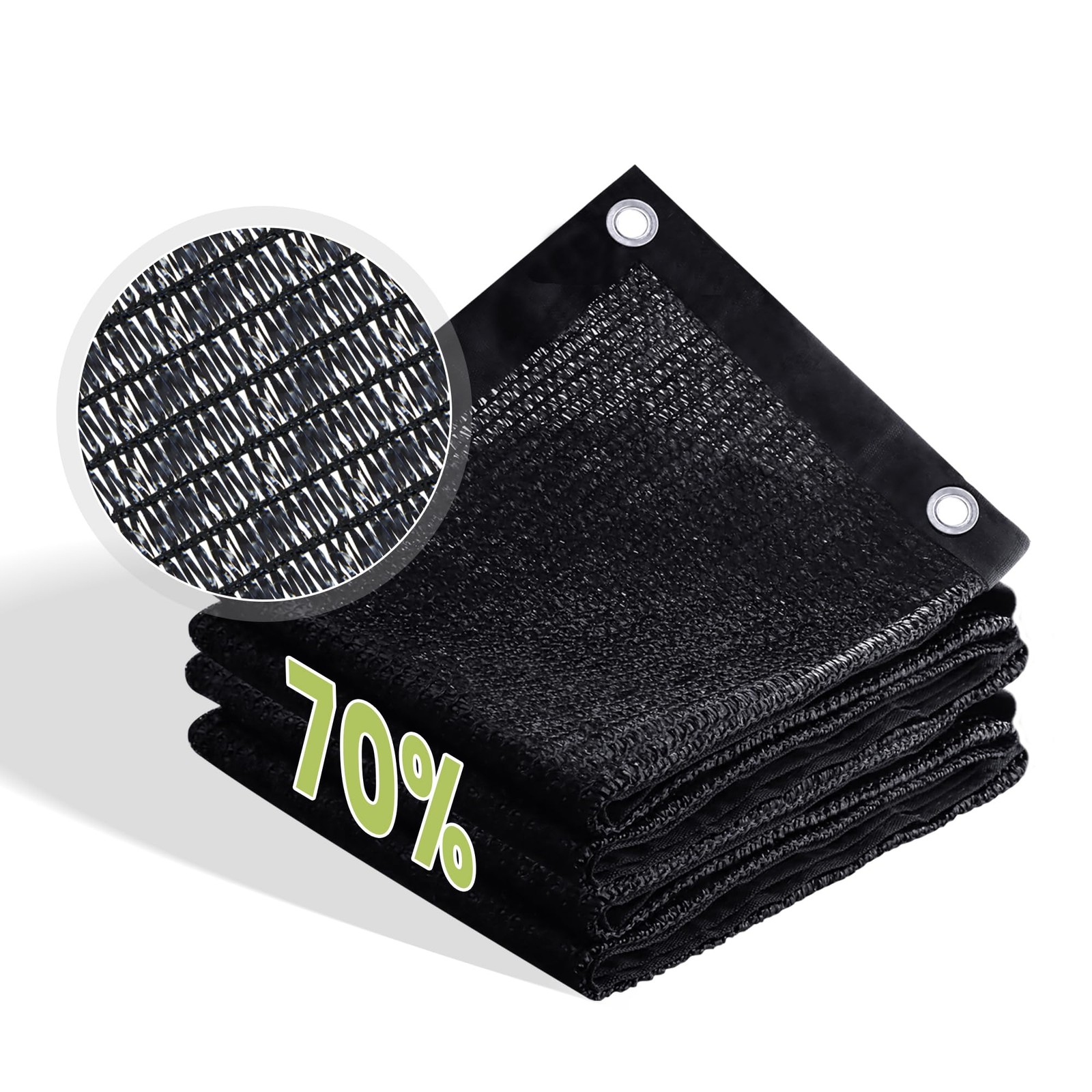 VOXBIN 70% Patio Shade Cloth 5×6 FT with Grommets, 0 5 × 0 6 FT, Black gallery