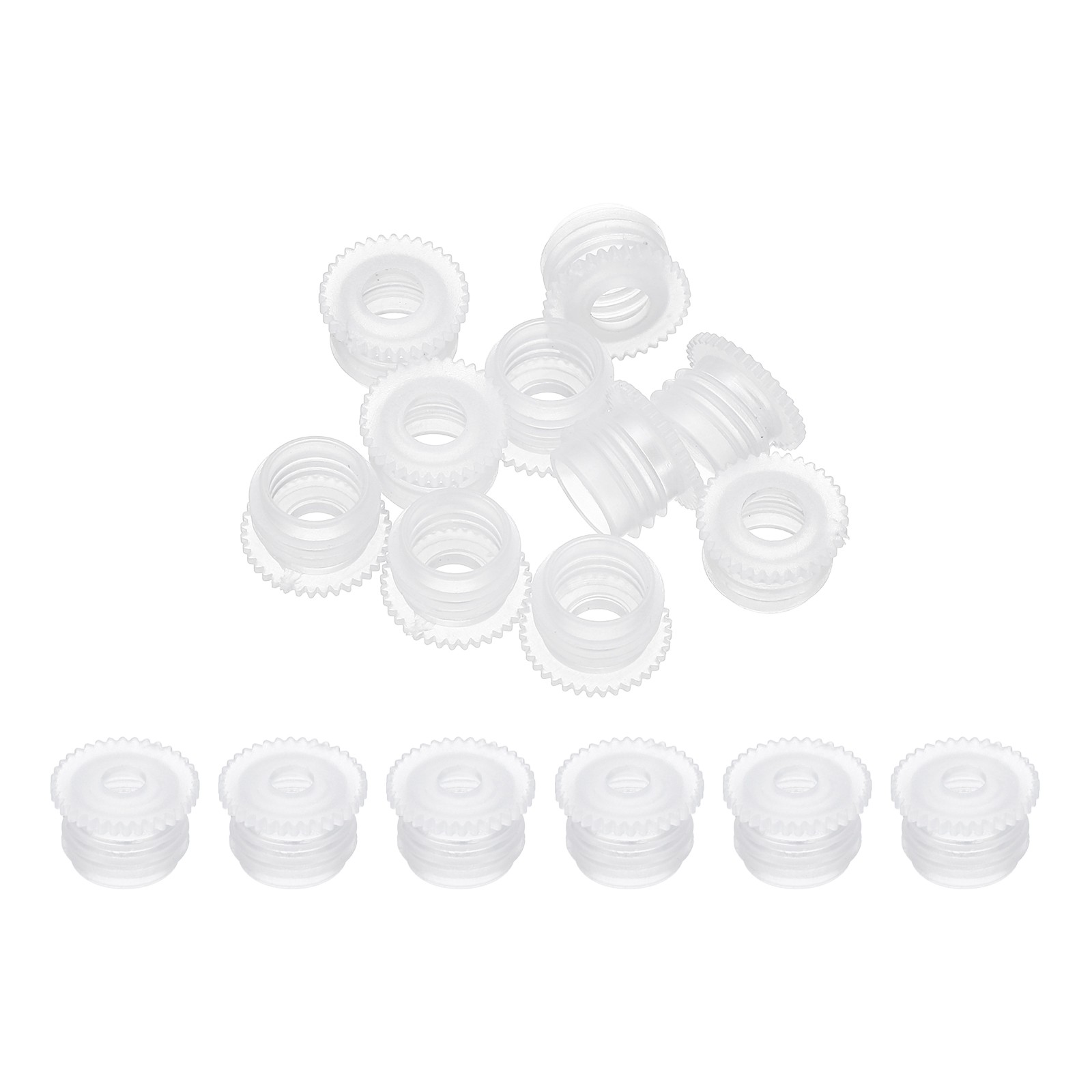 10 Pcs Salt and Pepper Shaker Stopper 9mm/0.35" with 3mm/0.12" Hole Knurled Gear gallery