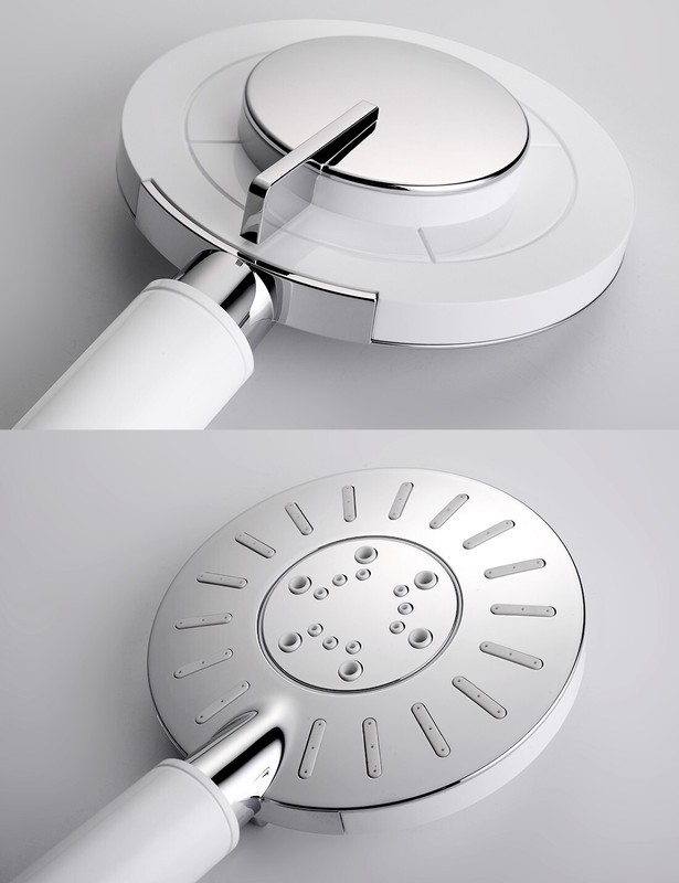 New Handheld Shower Head for replacement-Chrome & White PHS3170-01 gallery