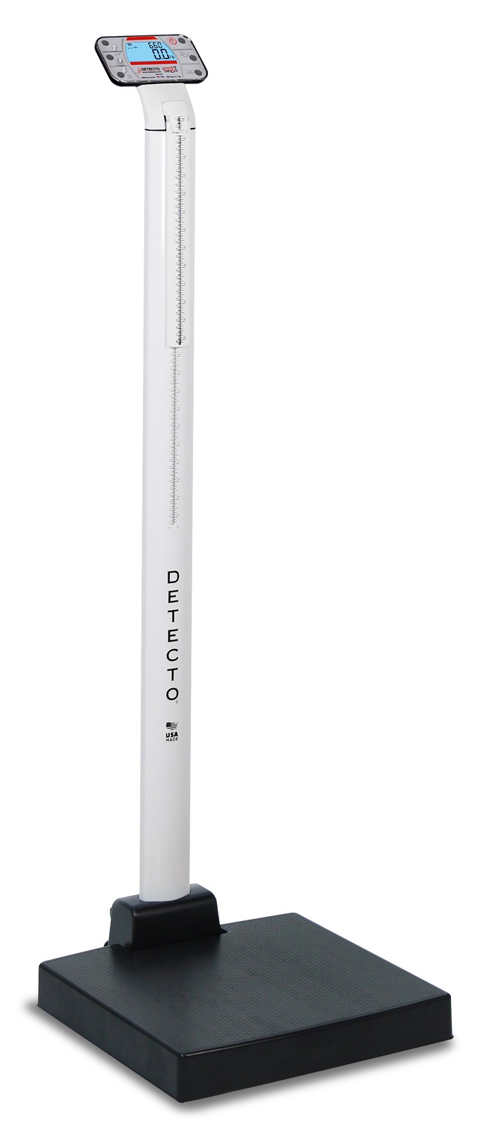 Detecto APEX Digital Physicial Scale w/ Height Rod 600 lb x 0.2 lb, 24" to 87.5" gallery