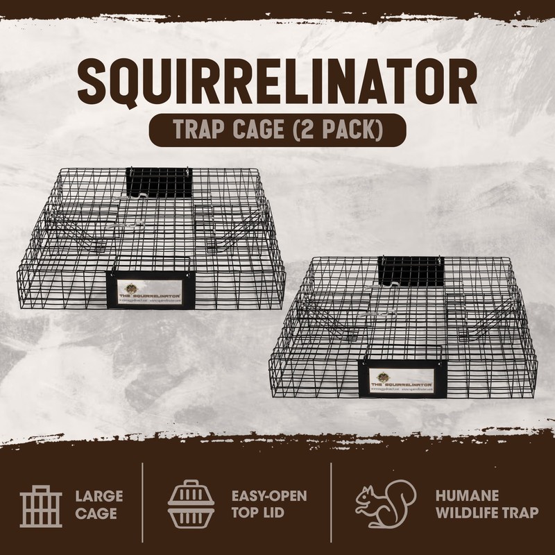 Rugged Ranch Squirrelinator Squirrel Chipmunk Metal 2 Door Trap Cage (4 Pack) gallery