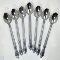 Farberware Stainless FRW79 Flatware 7 Iced Tea Spoons Cocktail 6.75″