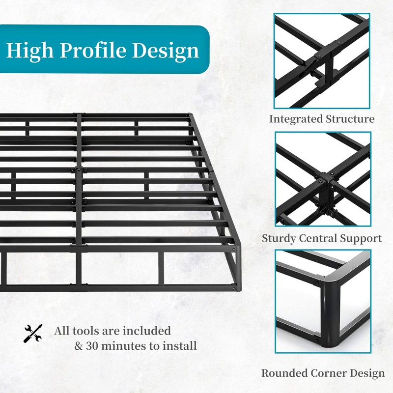 7 Inch Box Spring for Twin Bed,High Profile Strong Metal Frame Mattress Found... gallery