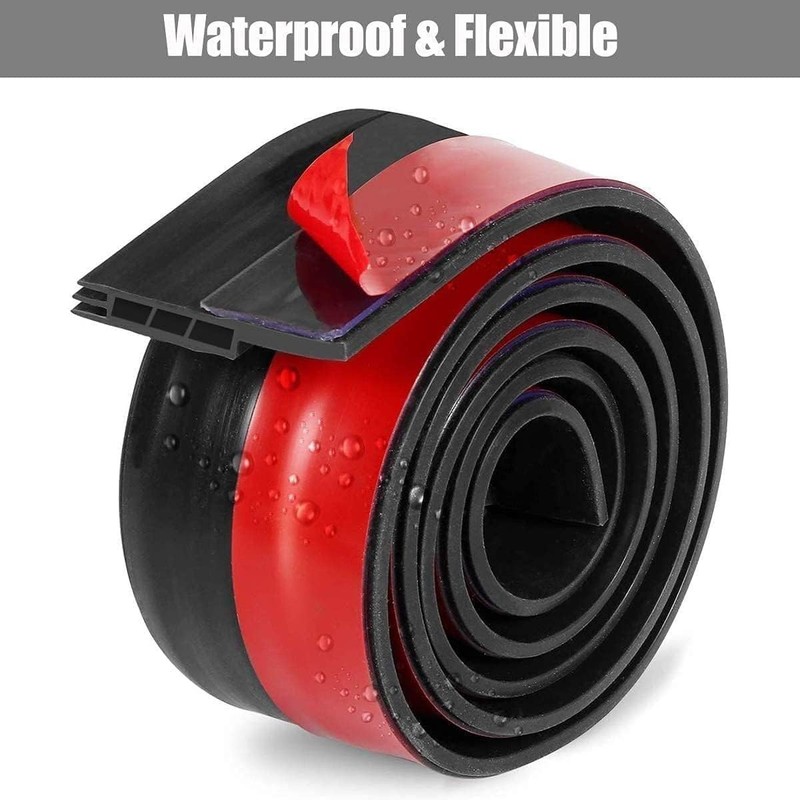 Efficient Door Draft Stopper - Soundproof & Energy-Efficient, 2" x 39", Black gallery