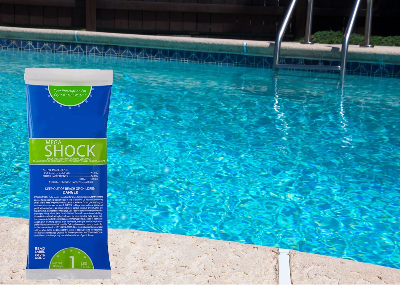 Swimming Pool 73% Calcium Hypochlorite Mega Chlorine Shock - 1 lb Bags gallery