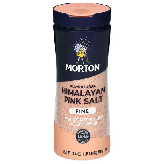 Morton All-Natural Fine Himalayan Pink Salt, 17.6 oz gallery