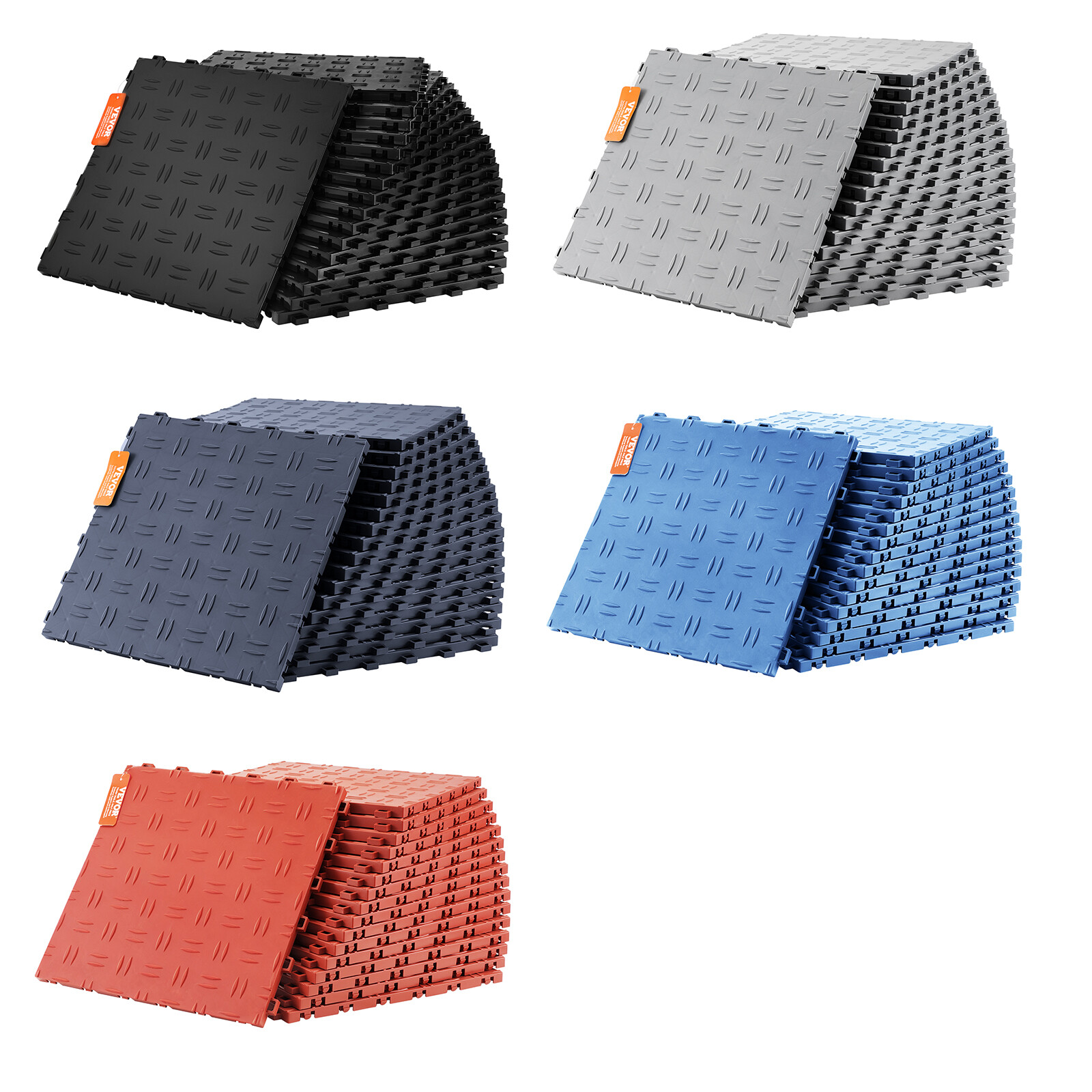 VEVOR 25/50 Pack Garage Floor Tiles Interlocking Flooring Tiles 12x12" 50 sq.ft gallery
