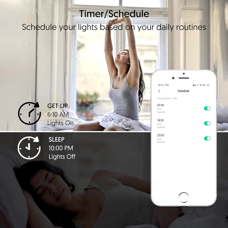 Smart WIFI In-Wall Switch For Alexa Google Home APP With Remote Control&Schedule gallery