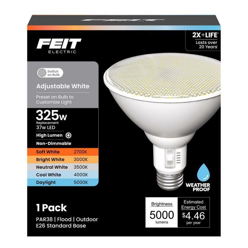Feit PAR38 E26 (Medium) LED Floodlight Bulb Adjustable White 325 Watt gallery