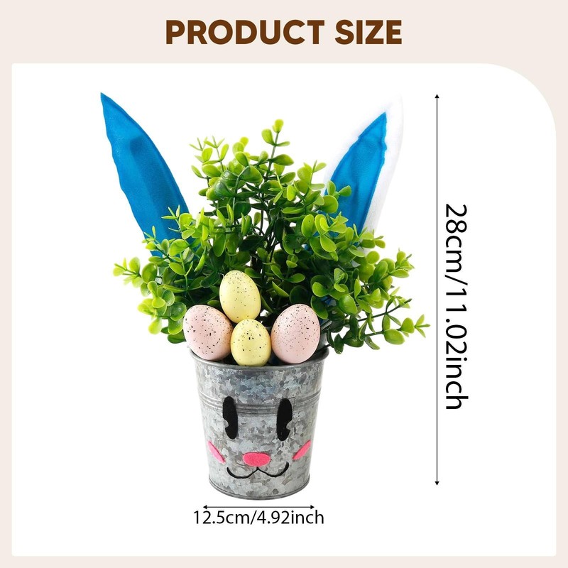 Easter Artificial Potted Plants Centerpiece Mantle Festival Party Foam Egg gallery