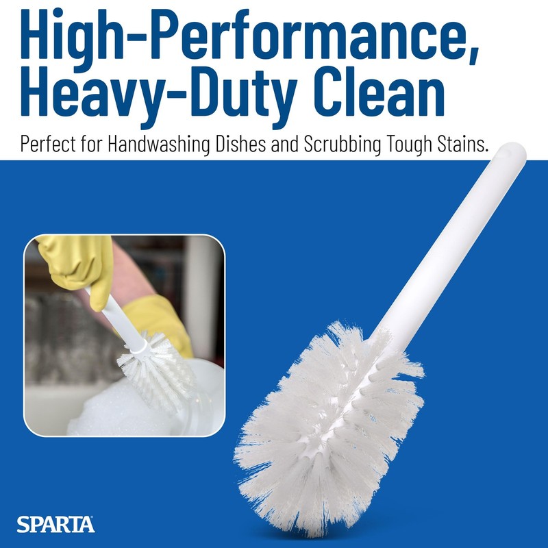 Dish Brush Plastic Lightweight Break Resistant 11 Inches White 367600TC02 gallery