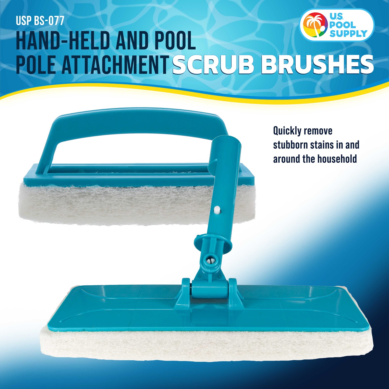 U.S. Pool Supply Hand-Held and Pool Pole Attachment Scrub Brushes, Scouring Pads gallery