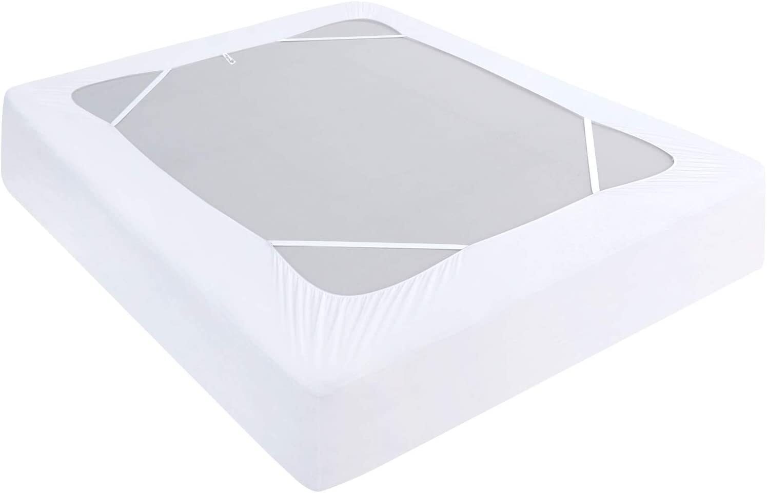 Box Spring Cover Elastic Fabric Wrap Around 4 Sides Bed Skirt Full Size 13" Deep gallery