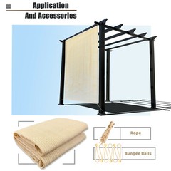 Alion Home© Shade & Privacy Panel Mesh Tarp Grommets 90% UV Block Banha Beige 2S