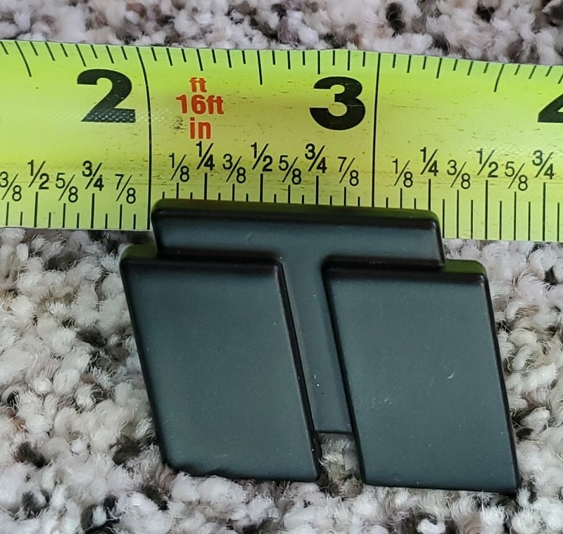 Lot 3 Black Metal Drawer Knobs Pulls 3-retangle Modern Geometric 1 3/8" gallery