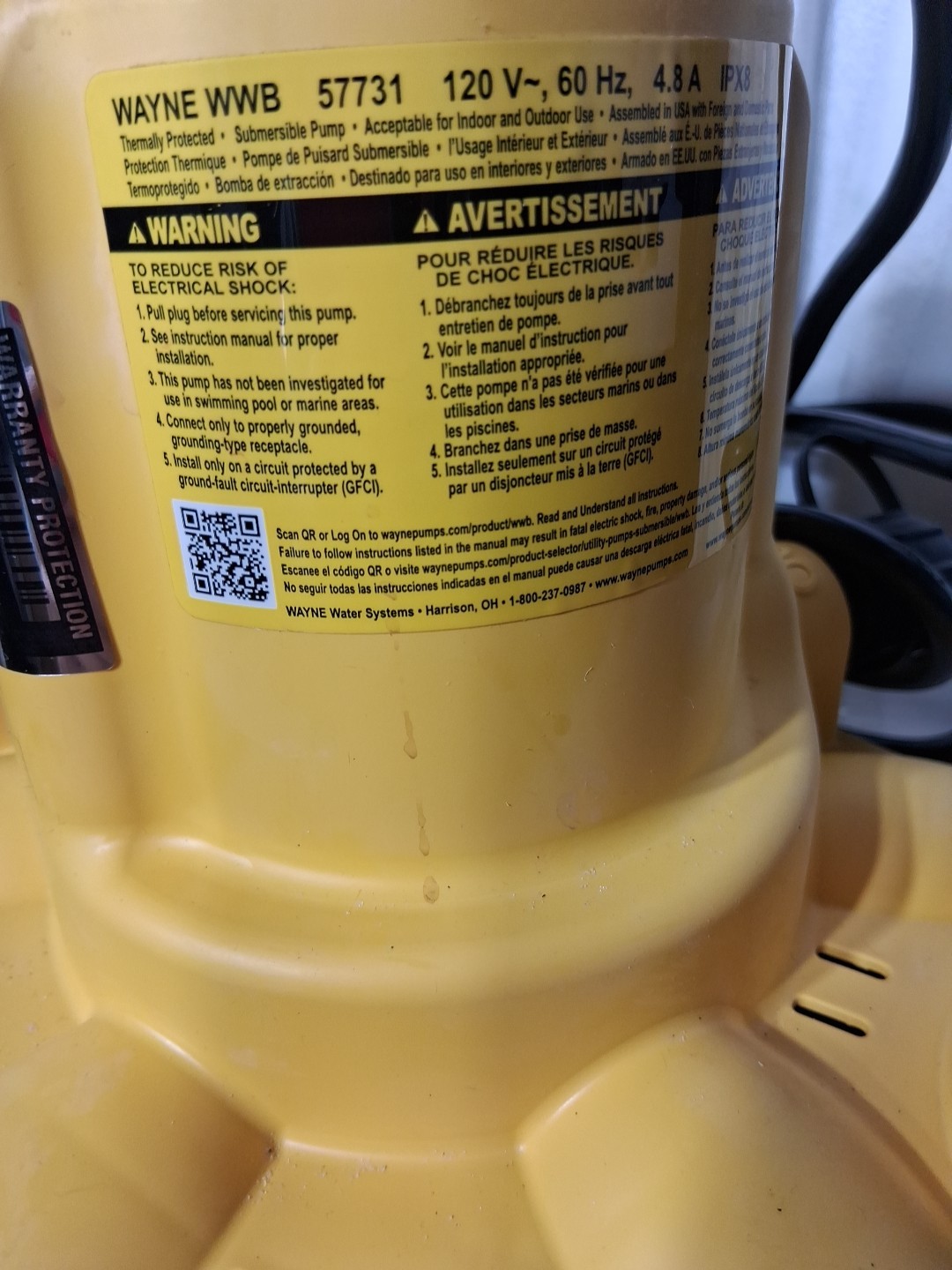 Wayne Water Pump 1/6 GPM Multi-Use Submersible 3/4" Basement Yard WWB NEW gallery