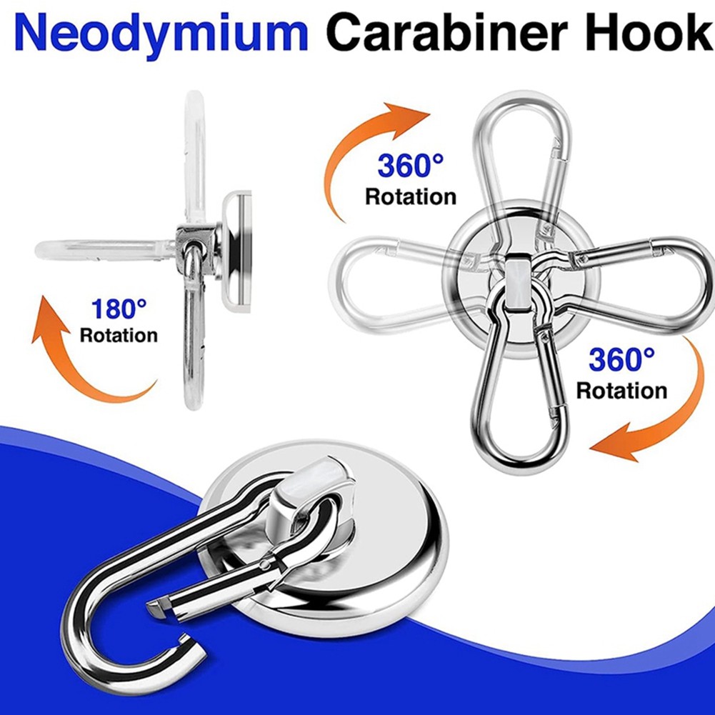 12 Pack Strong Magnetic Hooks, 60LBS Heavy Duty Magnet Hooks W1S75609 gallery
